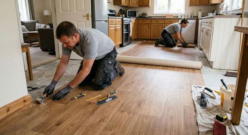 Linoleum Floor Installation in Gorham, ME