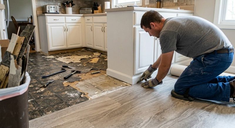 Linoleum Floor Installation in Poland, ME